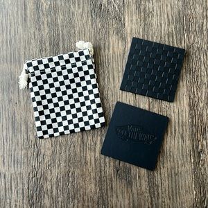 Vans Family exclusive set of coasters w/small checkered drawstring bag. NWT